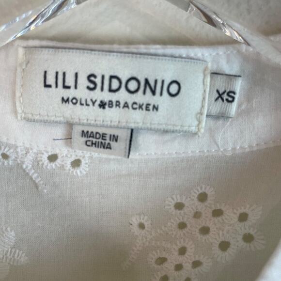 Lili Sidonio White Eyelet Romper Size XS - Picture 5 of 8